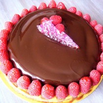 Tarte framboise chocolat
